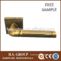 Cheapest safe aluminum brass door handles and good quality round handle HSAHZH50-L36C-1